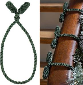 lot 586 image: Haute Decor Twist Ties, 12 Pack, 20in Green - Hang Garland, Lights