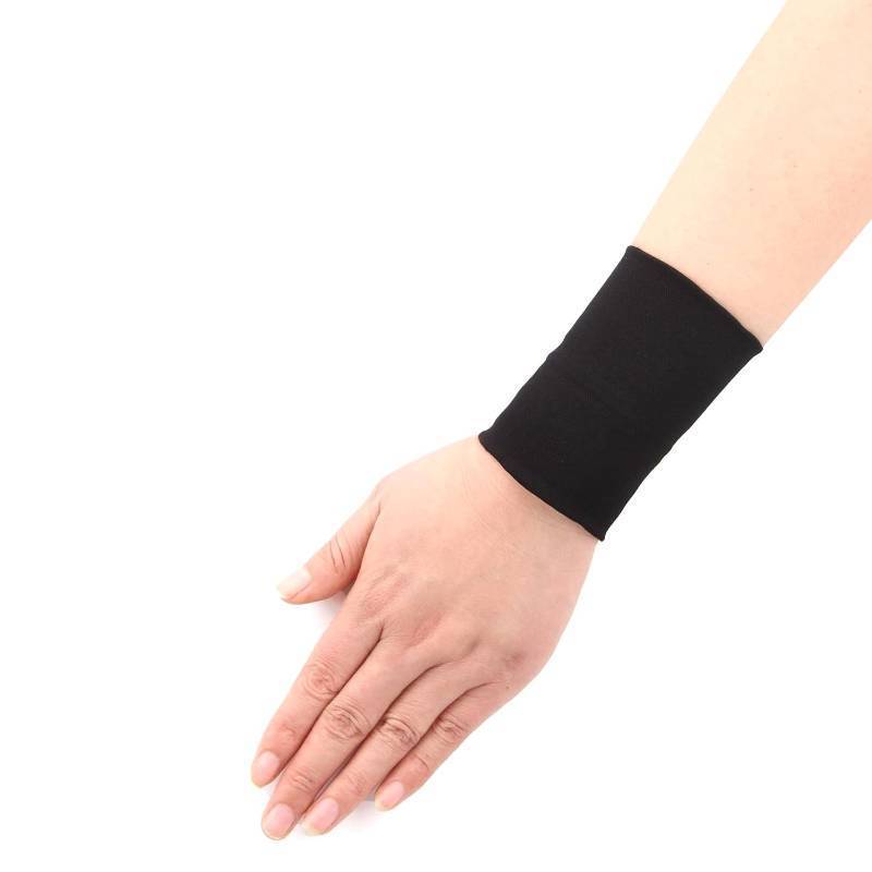 lot 67553 image: Breathable Compression Wrist Sleeve Support - Adjustable Fitness Brace for Gym, Sports & Office Work - Flexible Stabilizer Sleeve with Sweat-Wicking Design (Black, X-Large)