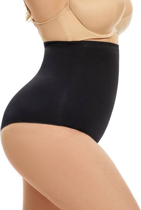 lot 67574 image: MOVWIN Thong Shapewear for Women Tummy Control Thong High Waist Seamless Body Shaper Panties BLACK MED