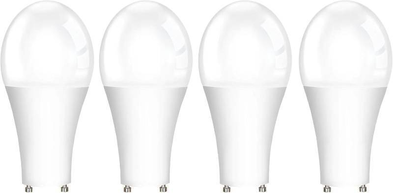 lot 67604 image: TJBB 4-Pack GU24 LED Light Bulbs 9W (75 Watt Equivalent), 1100 Lumens 5000K Daylight, Twist and Lock Base, Replacement for CFL 2-Pin Fluorescent Bulbs,Non-Dimmable