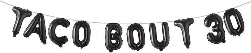 lot 67707 image: BLUE Taco Bout 30 40 Balloons Thirty Balloon Fiesta 30th Birthday Decoration Taco Birthday Party Decoration Taco Party Decoration banner (TACO BOUT 30 BLUE)