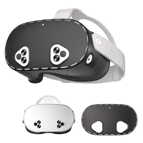 lot 67746 image: Silicone Shell Protector Cover for Meta Quest 3S, Durable & Protective VR Shell Cover Compitable with Meta Quest 3S Accessories- Detachable for Cleaning, Comfortable to The Touch Black