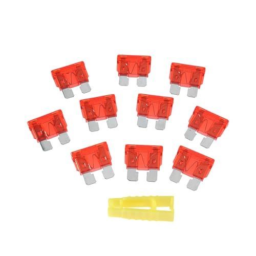 lot 67759 image: 10 Pieces Car Fuses Automotive Kit, Medium Breaker Fuses Kit, 7.5A Assorted Blade Type Fuse Set, Yetaida Equipped with Fuse Puller, Circuit Breaker Resettable Fuse for Rv, Truck, Moto, Boat
