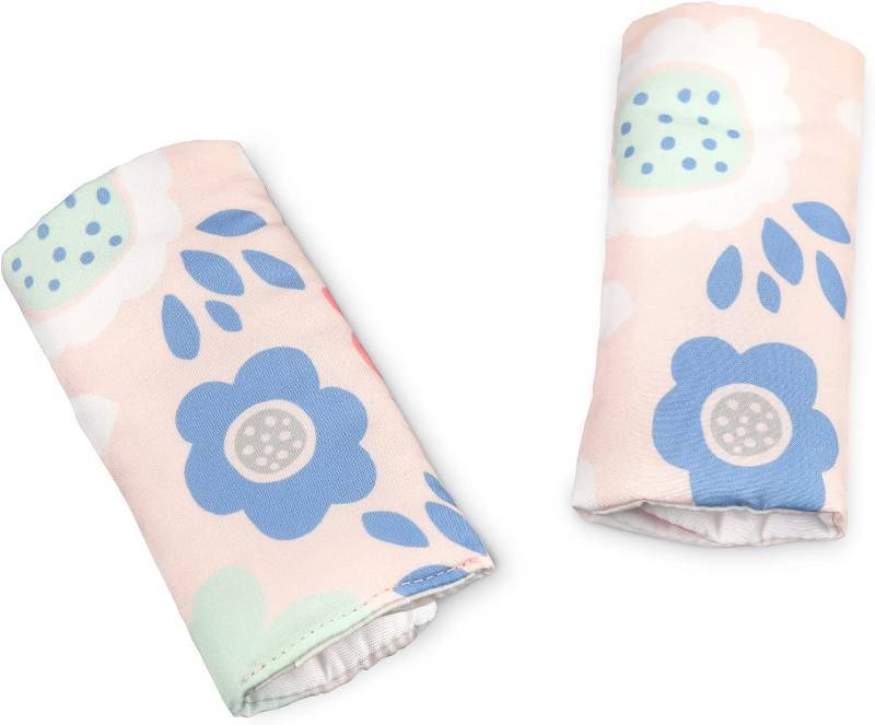 lot 67809 image: Travel Bug Baby Car Seat Strap Covers - Pink Floral