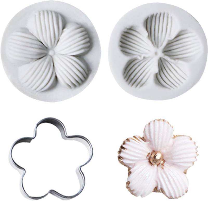 lot 67820 image: SK Plum Blossom Flower Silicone Fondant Mould Kitchen Sugar Paste Baking Mould