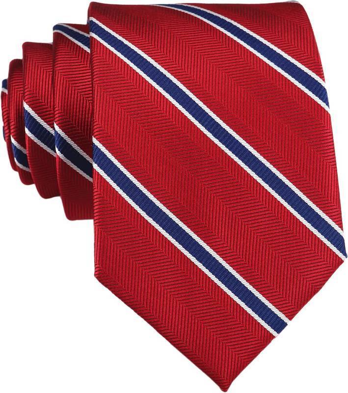 lot 67880 image: Mens Classic Stripe Jacquard Woven Slim Ties Business Formal Party Suit Necktie
