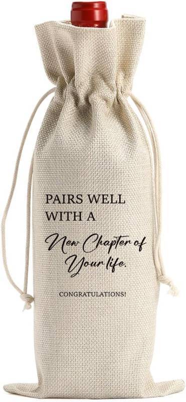lot 67565 image: AASRR Farewell Gifts for Coworkers New Beginnings Gifts for Women Going Away Gifts for Friends Retirement Gifts for Women Men Goodbye Gifts for Coworkers Enjoy the Next Chapter Wine Bag