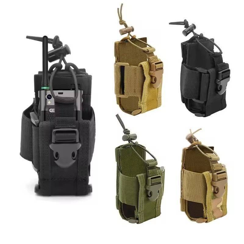 lot 66810 image: Radio Holster For Waist Pack Belt Bag Pocket Molle Pouch Walkie Talkie Holder NEW BLACK