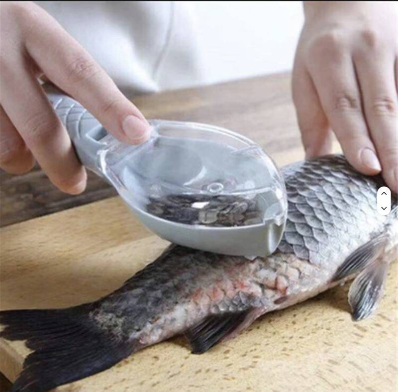 lot 85589 image: Fish Scale Remover Descale Tool Fish Scraper Fish Skin Brush for Fast Cleaning NEW