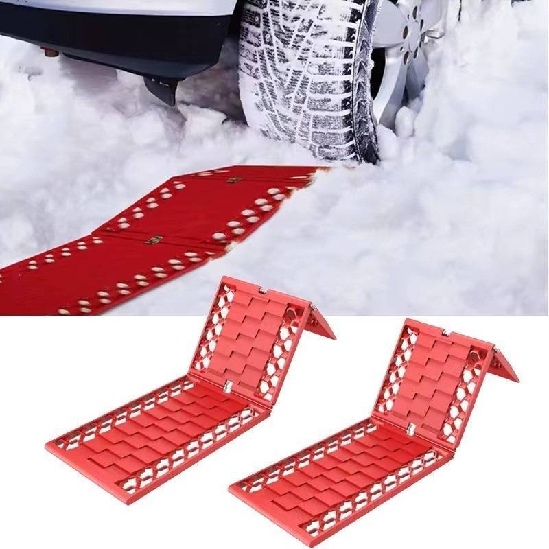 lot 85602 image: NEW 2pcs Foldable Car Escape Mat Non-Slip Pad for All-Weather Auto Traction Mat