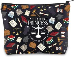 lot 67933 image: BWWKTOP Lawyer Makeup Bag Lawyer Graduation Gifts I Want to be a Lawyer Attorney Makeup Zipper Pouch Bag New Lawyer Merch, Lawyer, Bag