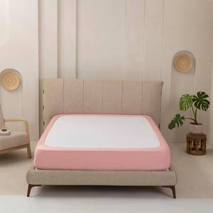 lot 67938 image: Stretchy Box Spring Cover King Size - Jersey Knit & Stretchy Wrap Around 4 Sides Bed Skirt for Hotel & Home, Wrinkle & Fading Resistant Fits King Size Beds, Blush