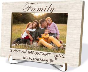 lot 67940 image: Families 4x6 Picture Frame, Thank You Gifts for Family Photo Frame, Family Is Everything Wall and Tabletop Display Picture Photo Frames for Home Office Desk Decor