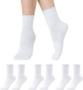 lot 67952 image: CoolMate Womens Ruffle Socks, Turn-Cuff Frilly Socks For Women, 3 Pairs
