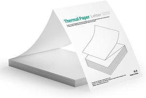 lot 67953 image: Thermal Printer Paper 8.5x11 Inch, 100 Sheets US Letter Size Foldable Paper, Long-Term Archival Quality, Compatible with CamScanner P1 Pro Printer, Moisture-Proof Packaging (100 Sheets)