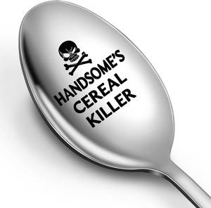 lot 67972 image: Fathers Day Gift for Husband, Husband Birthday Gift, Funny Gifts for Him Men Husband Boyfriend, Mens Gifts for Birthday Fathers Day - Handsomes Cereal Killer Spoon