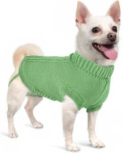 lot 69000 image: Christmas Dog Sweater for Small Medium Large Dogs Boy Girl, Warm Fleece Cable Turtleneck Pullover for MEDIUM