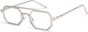 lot 69015 image: Square Narrow Octagon Sunglasses Men Small Frame Metal Steampunk Y2K UV400