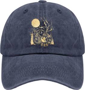 lot 69047 image: Raccoon Playing Banjo Cottagecore Sun hat Blue hat Pigment Black Mens Baseball Cap Gifts for Mom Sun Hat