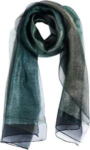 lot 69054 image: Lujuny Silk Chiffon Scarf Large Pashmina Shawls Fashion Scarf Gradient Color for Women Girls Breathable Lightweight Shawl Sun Screen Scarves (Green)