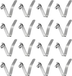 lot 69056 image: HARFINGTON 16pcs Single Button Kayak Paddle Snap Spring Clip 6x10x37mm 65Mn Spring Steel V-Shaped Solid Lift Telescopic Locking Tube Pole Clips for Tent Umbrella Camping
