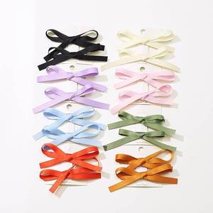 lot 69068 image: Ayesha Hair Ribbon 16PCS Bowknot Satin Bows and Claw Clips for Women, Girls, Toddlers, Thick and Fine Hair