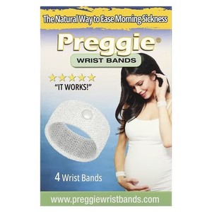 lot 69547 image: Preggie Wrist Bands, White, 4 Wrist Bands
