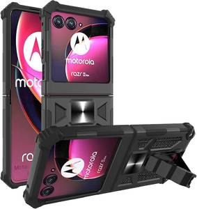 lot 69599 image: Ailiber for Motorola Razr Plus 20242025 Case with Stand-Black