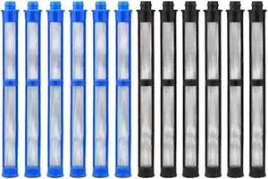 lot 69626 image: heyous 12PCS Plastic Spray Gun Cartridge Blue 6 Black 6 Airless Sprayer Accessories Universal Paint Gun Filter Cartridge Paint Sprayer Filter for Gun Filters