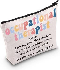 lot 69628 image: POFULL Occupational Therapist Thank you Gift Occupational Therapist Definition Cosmetic Bag OT Assistant Gift (Occupational Therapist Cosmetic Bag)