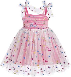 lot 69634 image: 2-3T IBTOM CASTLE Toddler Baby Girl Birthday Dress Floral Sequin Tulle Tutu Dresses for Pageant Party Cake Smash Photoshoot
