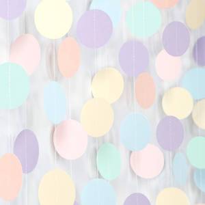 lot 69659 image: Pastel Rainbow Birthday Party-Decorations Streamers - 52FT Yellow Blue Mint Pink Purple Hanging Paper Garland Banner,Birthday Baby Bridal Shower Bachelorette Engagement Supplies Backdrop Decor Hugtmr