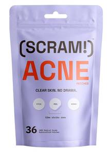 lot 69668 image: SCRAM Acne Patches   100% Medical Grade Hydrocolloid Acne Pimple Patch for Zits and Whiteheads Fast Acting Spot Patch For Face And Skin (36 Count)