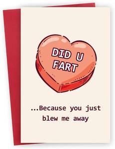 lot 69686 image: Funny Fathers Day Card Gift for Dad Him, Candy Heart Funny Fathers Day Cards Gift for Husband from Wife, Happy Fathers Day Card Gifts from Daughter Son, Did U Fart.