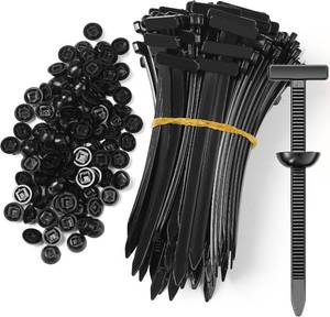 lot 69687 image: 100 Pcs Nylon Universal Cable Tie Buckle - New T Multifunctional Zip Ties