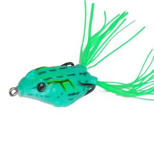 lot 86639 image: NEW Topwater Frog Lures Weedless Hollow Body Bass Fishing Baits 12.5 grm (COLOR 3 OFF GREENBLACK)