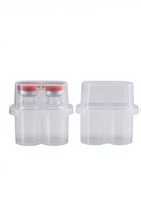 lot 86642 image: NEW 2 PACK Peptide Vial Case Storage Holder for Fridge 3ml Vials 4 Slots