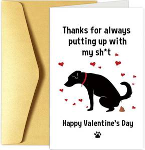 lot 67916 image: Funny Dog Valentines Day Card, Rude Valentines Day Card for Dog Dad Mom, Naughty Valentines Day Card Gift for Dog Lover, Puppy Vday Card for Men Women