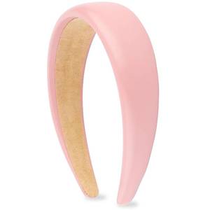 lot 67928 image: Canitor 1.7 Inch PU Leather Headbands for Women Girls Thick Wide Padded Headband for Women Hair Soft Lightweight Hairband Cute Hair Accessories Pink