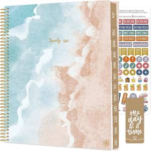 lot 69026 image: bloom daily planners 2026 Planner (January to December) - 8.5 x 11 Weekly & Monthly Dated Agenda Organizer Book with Stickers & Tabs - Flexible Soft Cover - Ocean Oasis