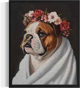 lot 69519 image: Bulldog Funny Bathroom Unframed Posters Black Humor Smell Pinch Nose Dog Poster Print Wall Art Animal Disgusting Smell Toilet Painting For Bathroom, Restroom, Room Decor Painting Gallery 16 (Bulldog,