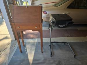 lot 6540 image: Vintage Wooden Secretary Desk