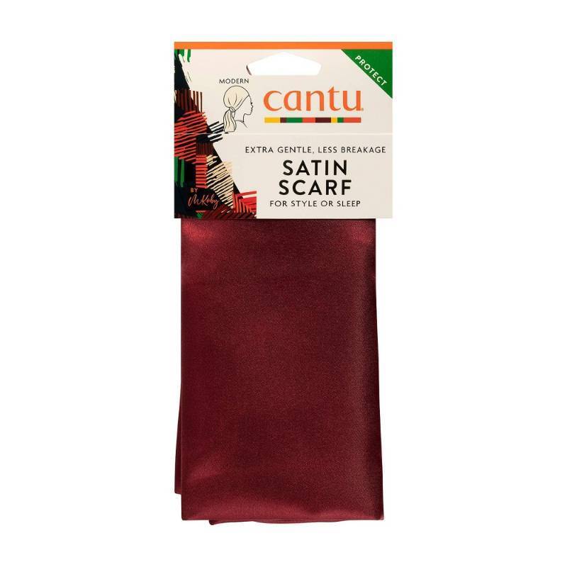 lot 1137 image: Cantu Satin Sleep Solid Scarf - 1ct For Textured Hair, Includes Headwrap, Satin Material - Retail $12