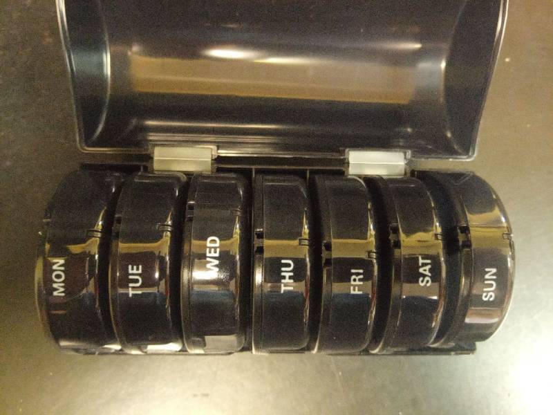 lot 1113 image: Weekly Pill Organizer with Storage Case - Retail $15
