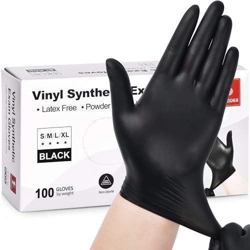 lot 1063 image: Wostar Nitrile Disposable Exam Gloves Medium Powder & Latex Free 4mil 100pcs Non-Sterile Disposable Gloves LARGE Retail $15.99