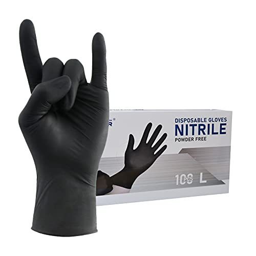 lot 1062 image: Wostar Nitrile Disposable Gloves Powder & Latex Free 4mil Touch Screen Disposable Non-Sterile Nitrile Exam Gloves Retail $15.99