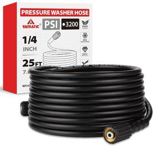 lot 1046 image: Pressure Washer Hose 25 FT 14, M22-14mm Females - Retail $27