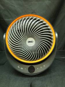 lot 1051 image: DREO - 13 in. Portable 3D Osc Ceramic Convection Electric Space Table Heater,  3-Modes, for Bedroom - Black  - Retail $50