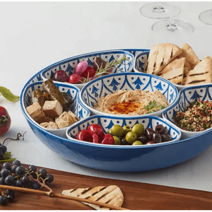 lot 1080 image: 7-piece Melamine Lazy Susan with Cover Gray - Retail $43