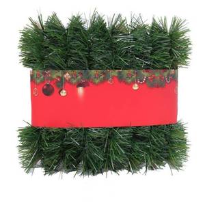 lot 1082 image: PICKBEAU Christmas Garland Decoration, 32.8 Foot Artificial Pine Garland Holiday Decor for Outdoor Indoor Green Greenery Fireplaces Holiday Party Decorations - Retail $25